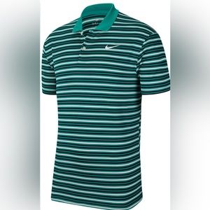 NWT - Nike Men's Dri-FIT Victory Striped Golf Polo, Neptune Green XXL